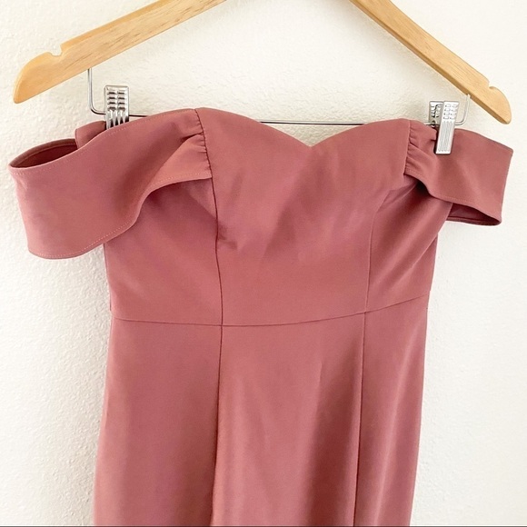 Likely Bartolli Off Shoulder Mermaid Gown Rose Pink 0 NWT - Picture 5 of 10